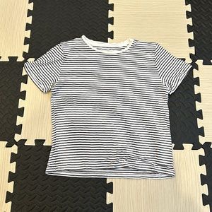 Abercrombie and Fitch black and white stripe a and F essentials top size small